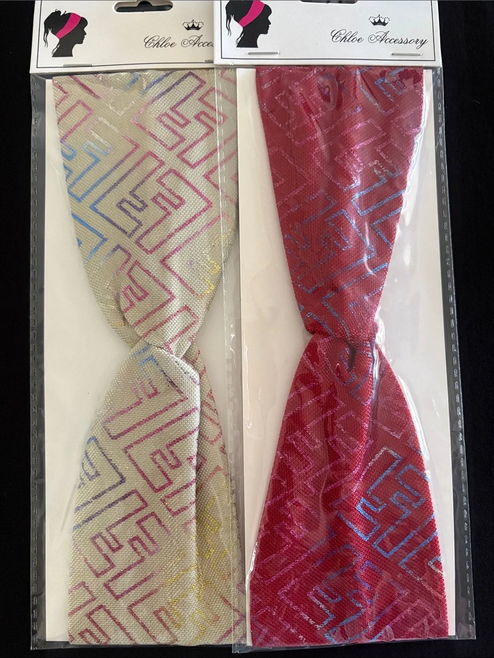 Chloe Accessory Stretch Fashion Headbands - Multicolor Set of 4